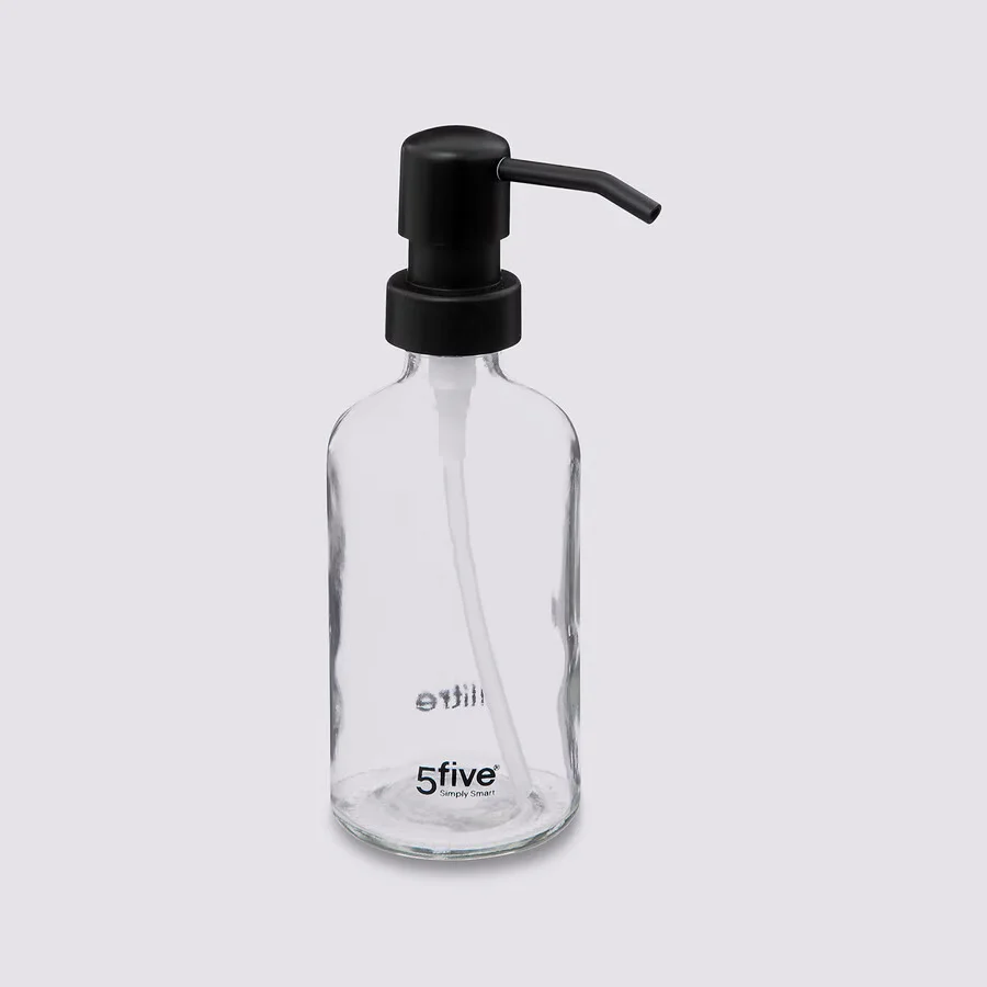 Distributeur à savon en verre transparent 450ml - Édition Limitée – L’Art de la Table Française en Promotion ! - soap dispenser distributeur savon verre édition art table promotion