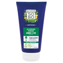 SOBIO Gel exfoliant purifiant à l’arbre à thé Bio 150 ml - E-shop mondial – Produits durables, modernes et accessibles partout - {'count': 1, 'name': 'Parfum'}