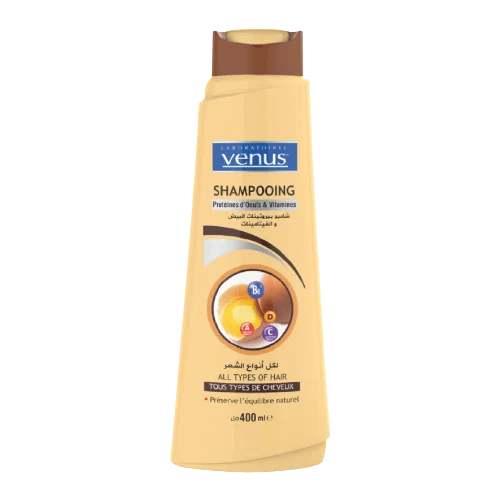 Venus Shampooing Protéines d’Œufs & Vitamines 400 ml - Vins Rouges Harmonieux pour Chaque Occasion - {'count': 1, 'name': 'commun'}