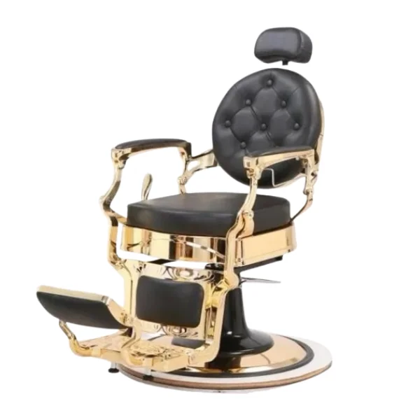 CHAISE COIFFEUR HZ8799FT BPU90 Fauteuil professionnel luxe structure dorée confort réglable Saldi Straordinari Offerte Speciali Disponibili Adesso