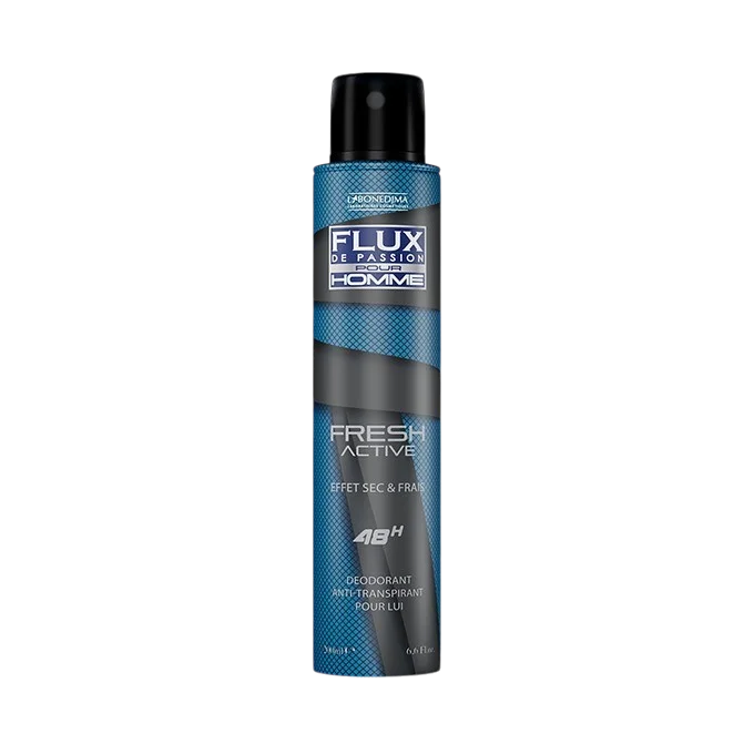 Flux Pour Homme Déodorant ml Fresh Active 200 ml - Vins Rouges Harmonieux pour Chaque Occasion