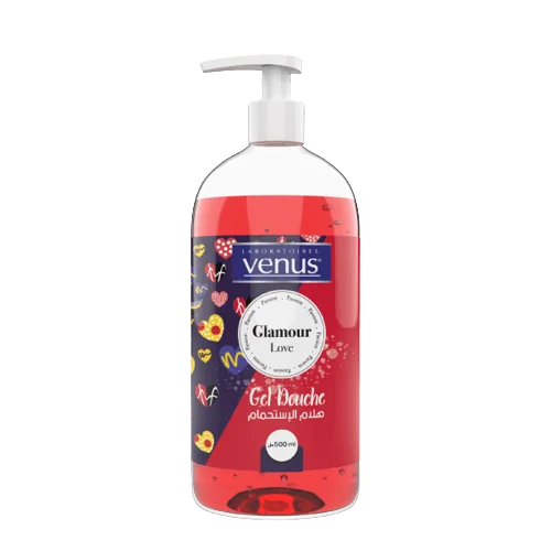 Venus Gel Douche Glamour Love 500 ml - Vins Rouges Harmonieux pour Chaque Occasion POMPE LAIT MAINS & CORPS - Un vin rosé sous la tonnelle
