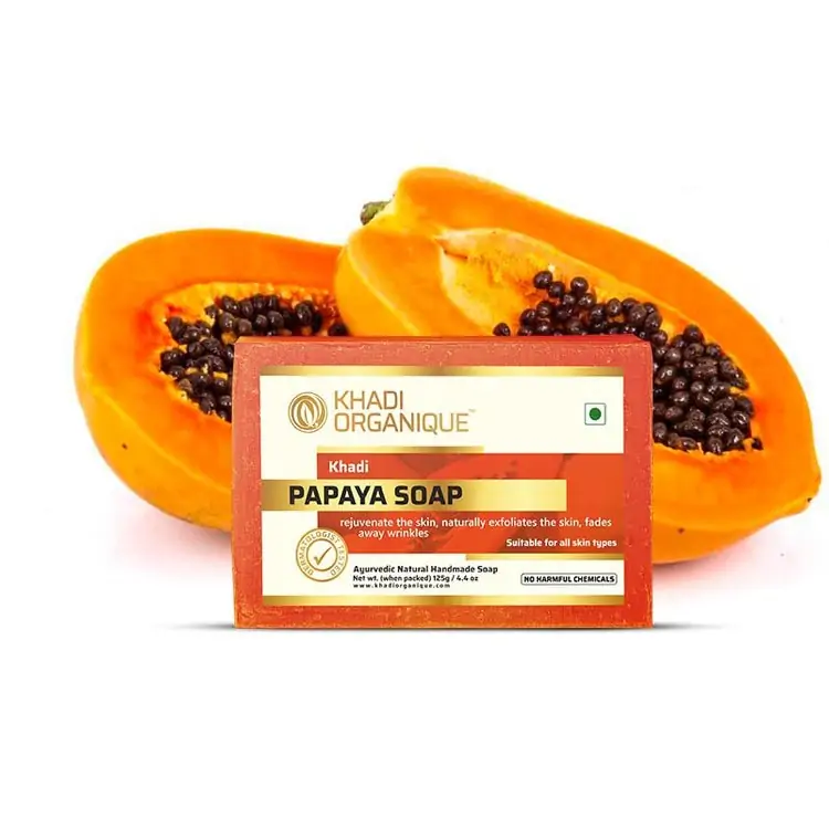 Savon papaye 125 gr Khadi Organique / Khadi Natural - Saldi Straordinari – Offerte Speciali Disponibili Adesso - savon likas papaya savon papaye gr