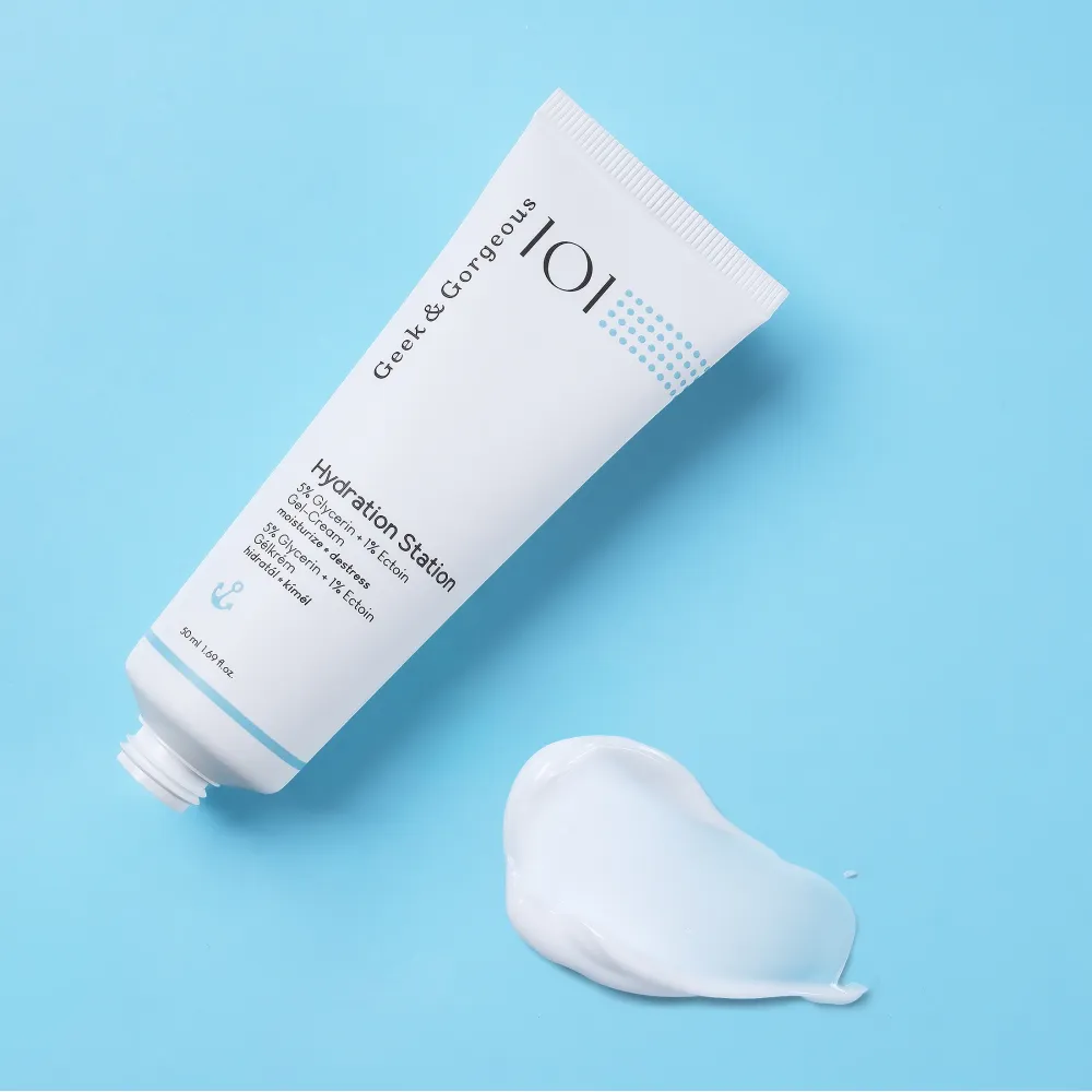 GEEK & GORGEOUS Panthenol HYDRATION STATION 5% GLYCERIN + 1% ECTOIN GEL CREME-50ML - Saldi Straordinari – Offerte Speciali Disponibili Adesso
