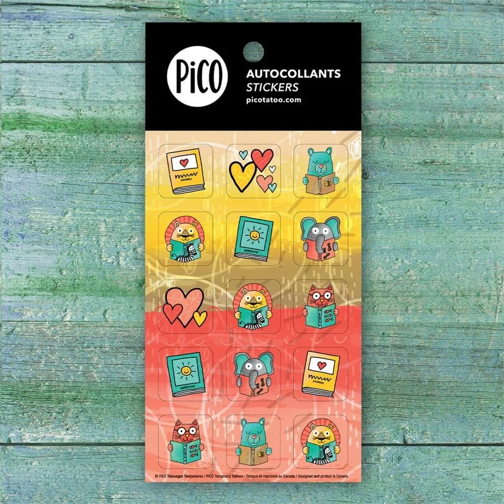 Pico Tatouage Autocollants Amoureux Lecture||Pico Tatouage Stickers Reading Lovers Boutique Bébé Ligne Soins Jouets Articles Maison