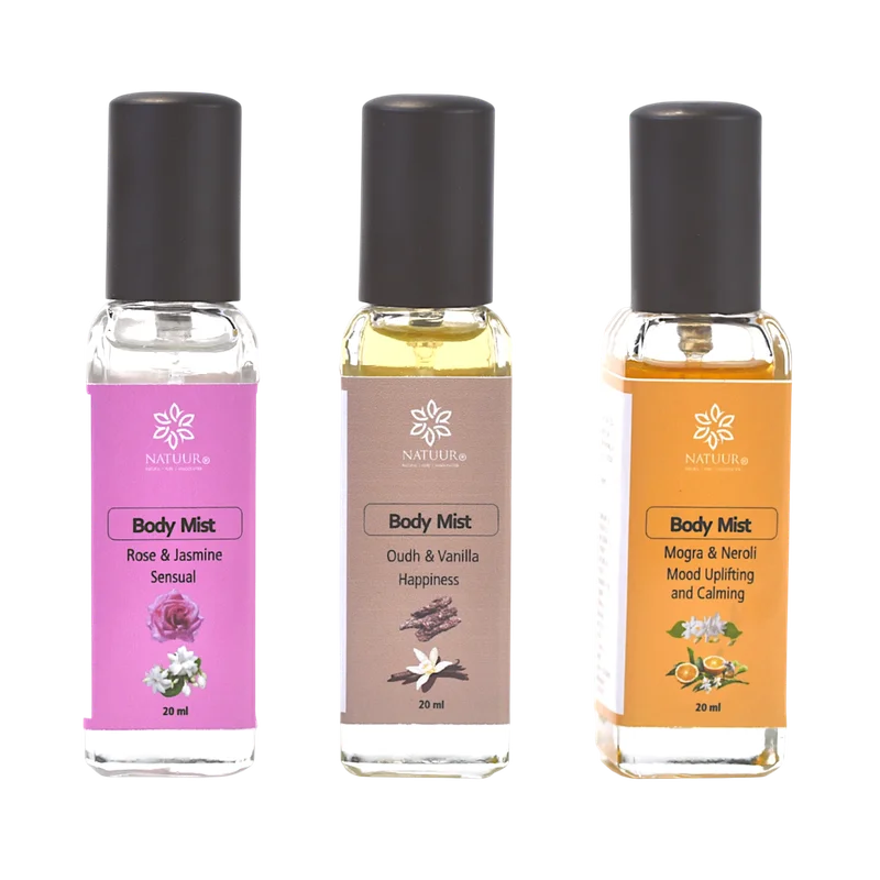 Natuur Body Mist Trio Set – Rose, Oudh, Mogra | 20ml x 3 - Saldi Straordinari – Offerte Speciali Disponibili Adesso Duo découverte - Gel-Crème Éclat Lissant & Baume-Huile Récupérateur Nu |  NUXE