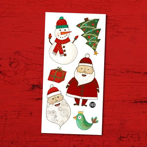 Pico Tatouage Tatouages Temporaires Noël||Pico Tatouage Temporary Tattoos Christmas Time Boutique Bébé Ligne Soins Jouets Articles Maison