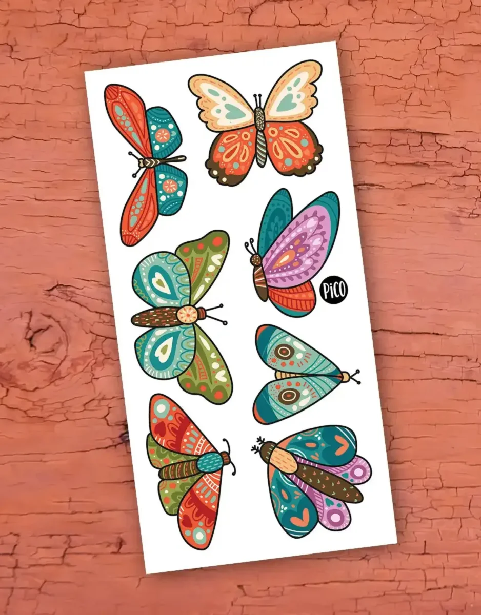 Tatouages Temporaires papillons Pico Boutique Maman Bébé Produits Essentiels Quotidien