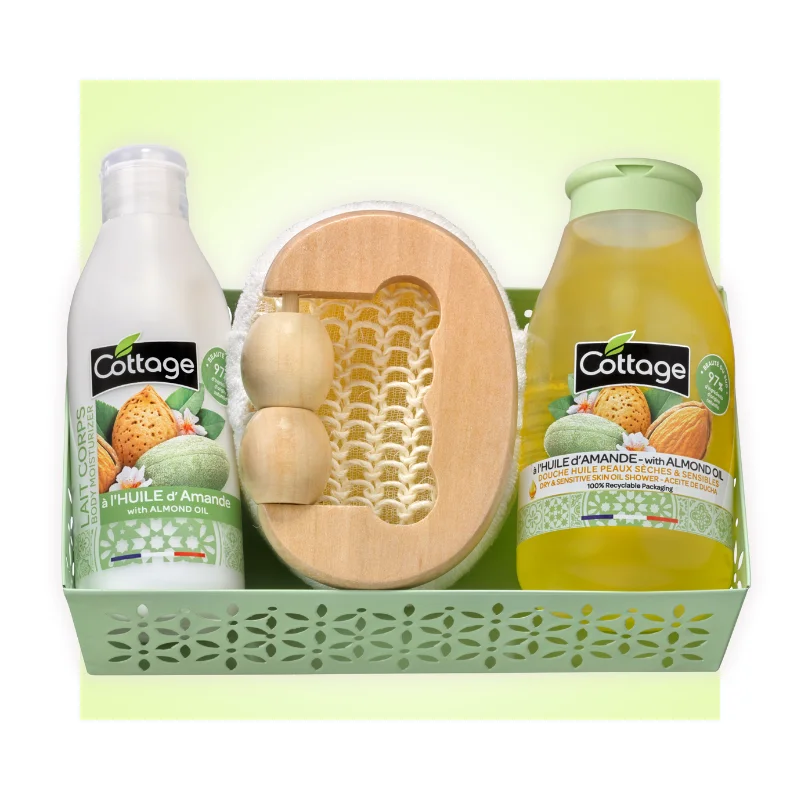 Coffret Douche Huile d’Amande - Vins Rouges Harmonieux pour Chaque Occasion Douche Huile Monoi & Soin Apaisant Corps - Cottage