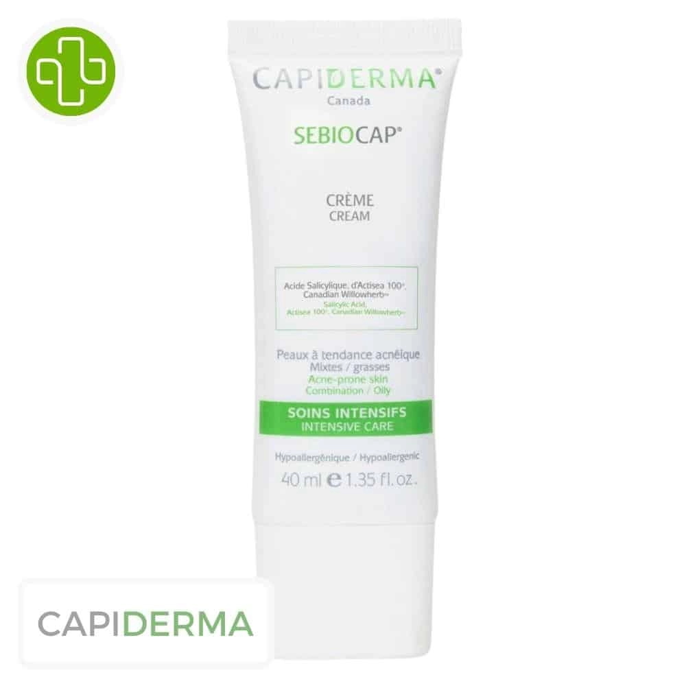 CAPIDERMA – Sebiocap Crème Visage Soins Intensifs – 40ml - Saldi Straordinari – Offerte Speciali Disponibili Adesso - {'count': 2, 'name': 'acné'}