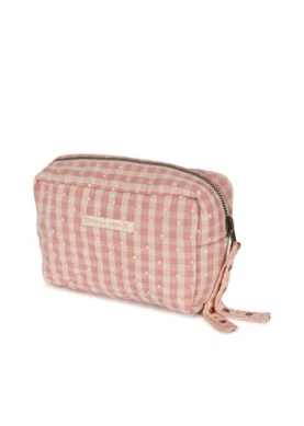 Konges Slojd - Petite Trousse de Toilette Crépon- Carreaux Rose Poudré||Konges Slojd - Small Toiletry Bag Seersucker - Powder Pink Check - Boutique Bébé en Comprend Ligne : Soins, Jouets et Articles Maison