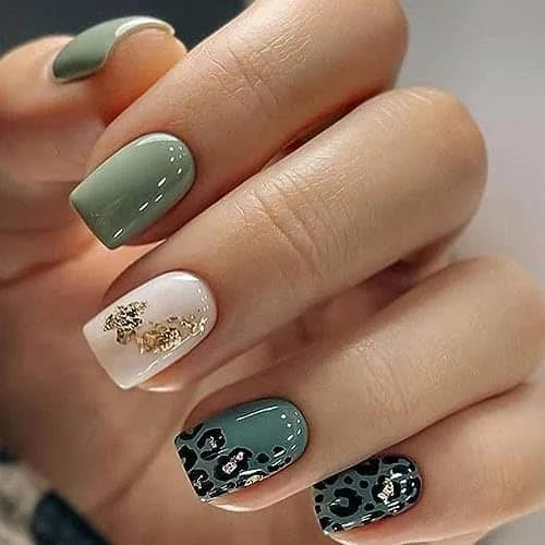 Ongles leopard « Ongles Artificiels Verts & Imprimés Léopard Glossy – Set de 24 Pièces pour Femmes et Filles » - Édition Limitée – L’Art de la Table Française en Promotion ! - {'count': 1, 'name': 'Blanc'}