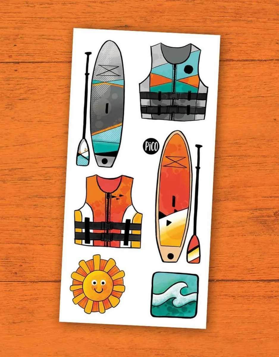 Tatouage - Les planches à pagaies - Pico - Boutique Maman & Bébé Temporaire – Produits Essentiels au Quotidien