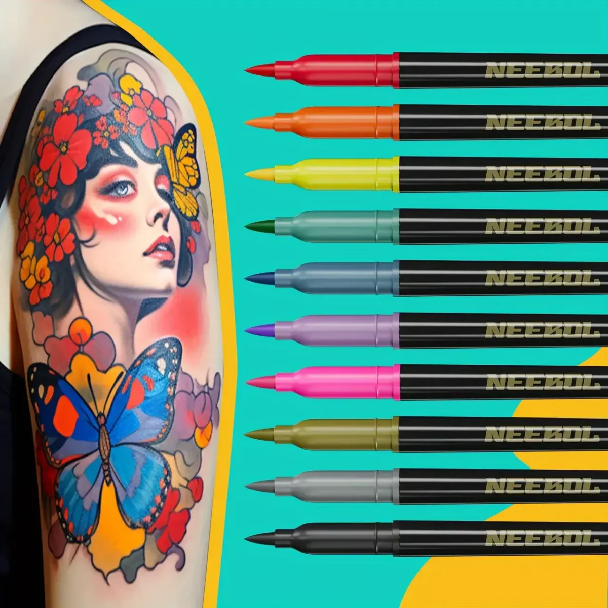 Marqueurs Couleurs tatouage temporaire Boutique Bébé Ligne Soins Jouets Articles Maison