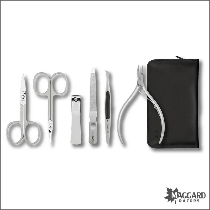 Kai BCI Set 03 Travel Manicure Set with Leather Case - Saldi Straordinari – Offerte Speciali Disponibili Adesso - Fake nails