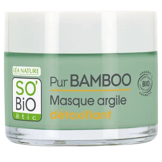 SOBIO Masque argile détox bambou Bio 50 ml - E-shop mondial – Produits durables, modernes et accessibles partout - {'count': 1, 'name': 'MAD'}