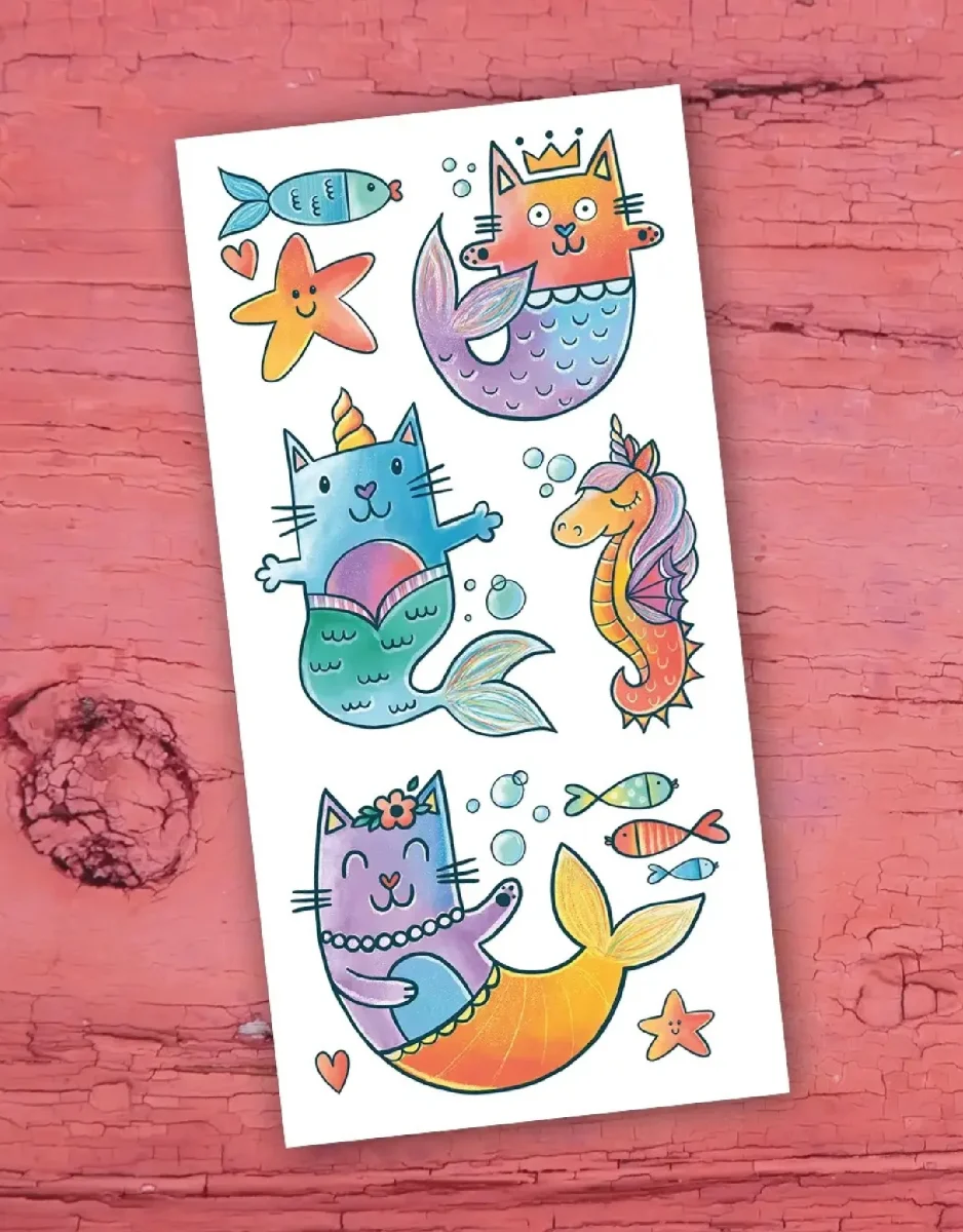 Tatouage - Les chatsirènes - Pico - Boutique Maman & Bébé – semaines Produits Essentiels au Quotidien
