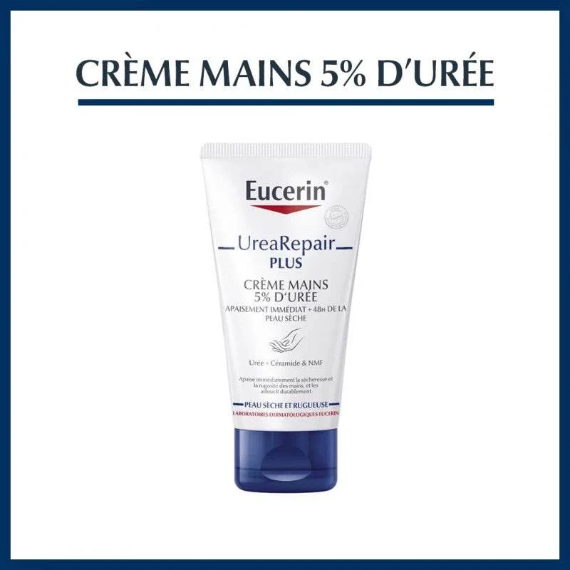 Eucerin UreaRepair PLUS Crème Mains 5% d'Urée 75ml - Saldi Straordinari – Offerte Speciali Disponibili Adesso - eucerin crème mains eucerin main pourcent urée 75ml