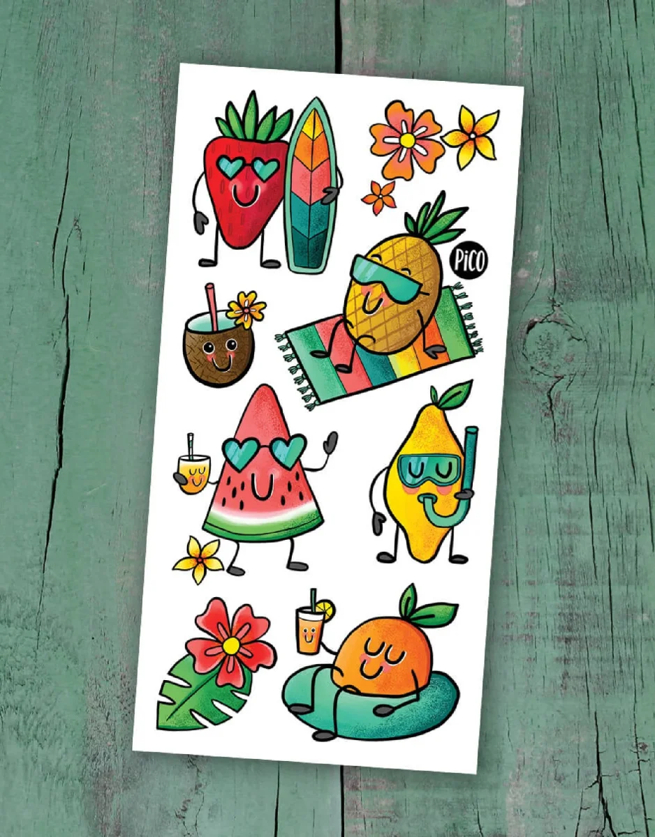 Tatouage - Fruits à la plage - Pico - Boutique Maman & Bébé – Produits Essentiels au Quotidien 🍓TATTOO DUMP 🍓 Une petite sélection de tatouages de fruits 🍋✨ J'ai adoré  les réaliser 🥹 Merci à toutes pour votre confiance🥰 Les deux derniers  tatouage sont cicatrisé🫶 Retrouvez des flashs sur
