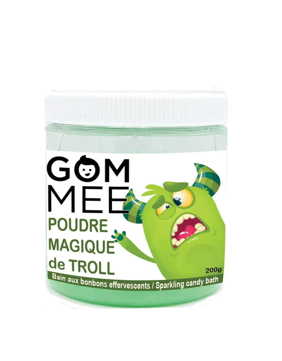 Poudre magique de troll - Bain aux bonbons effervescents - GOM.MEE - Boutique Maman & Bébé – Produits Essentiels au Quotidien Boite la Fabrique, Pâte à modeler Moussante Corps TROLL VERT | GOMMEE — GOM- MEE croûte de lait; soropon, chapeau, allaitement, eczema