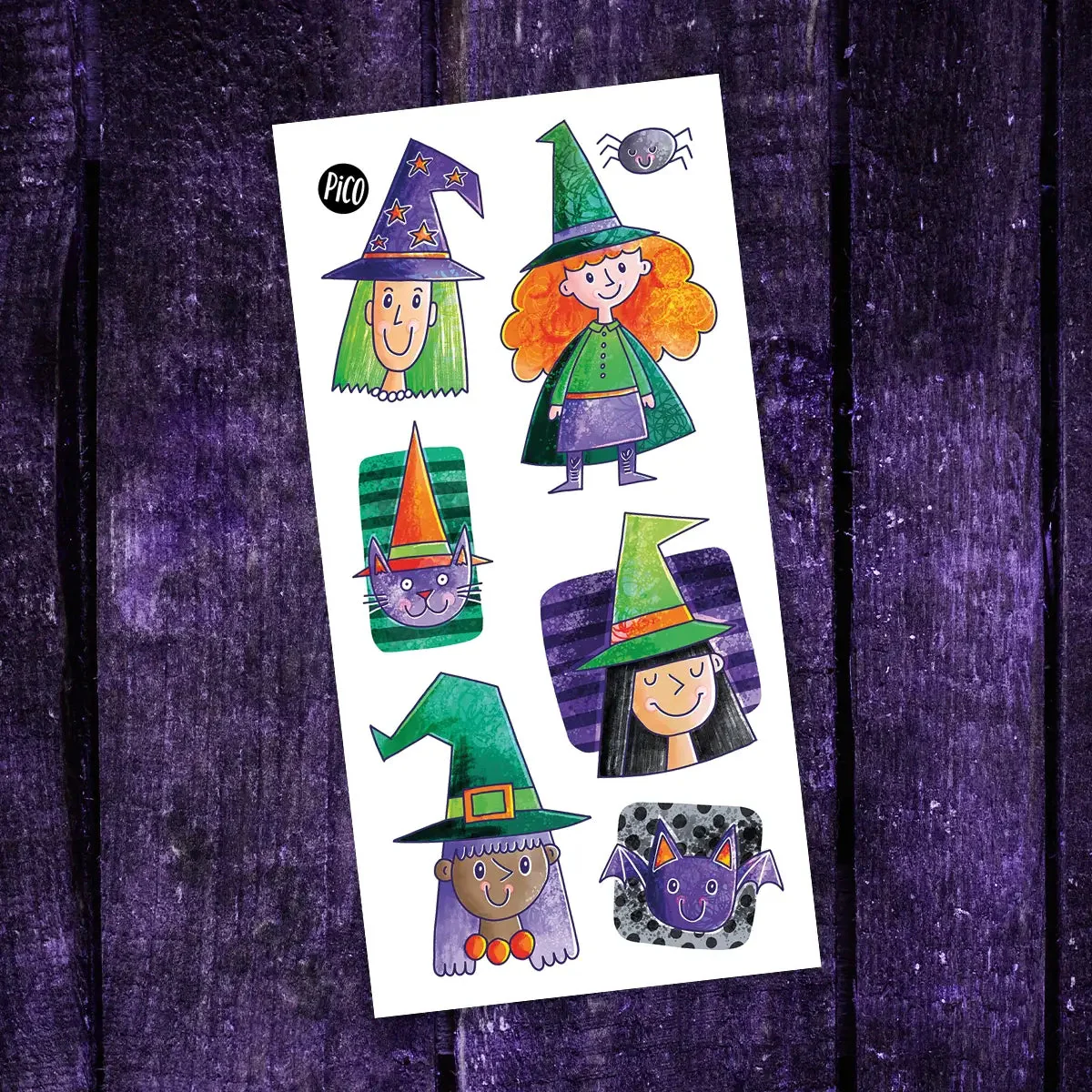 Pico Tatouage - Tatouages Temporaires - Sorcières||Pico Tatouage - Temporary Tattoo - Witches - Boutique Bébé en Ligne : Soins, Jouets et Articles Maison - {'count': 1, 'name': 'coloriages'}