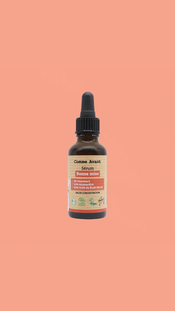 Sérum Effet Bonne Mine Bio 30ml – Teint Radieux & Lumineux – Vitamine E – Astaxanthine – Buah Merah – 100% Naturel – Fabriqué en France - Vins Rouges Harmonieux pour Chaque Occasion Comment utiliser le sérum bonne mine ? - Aroma-Zone