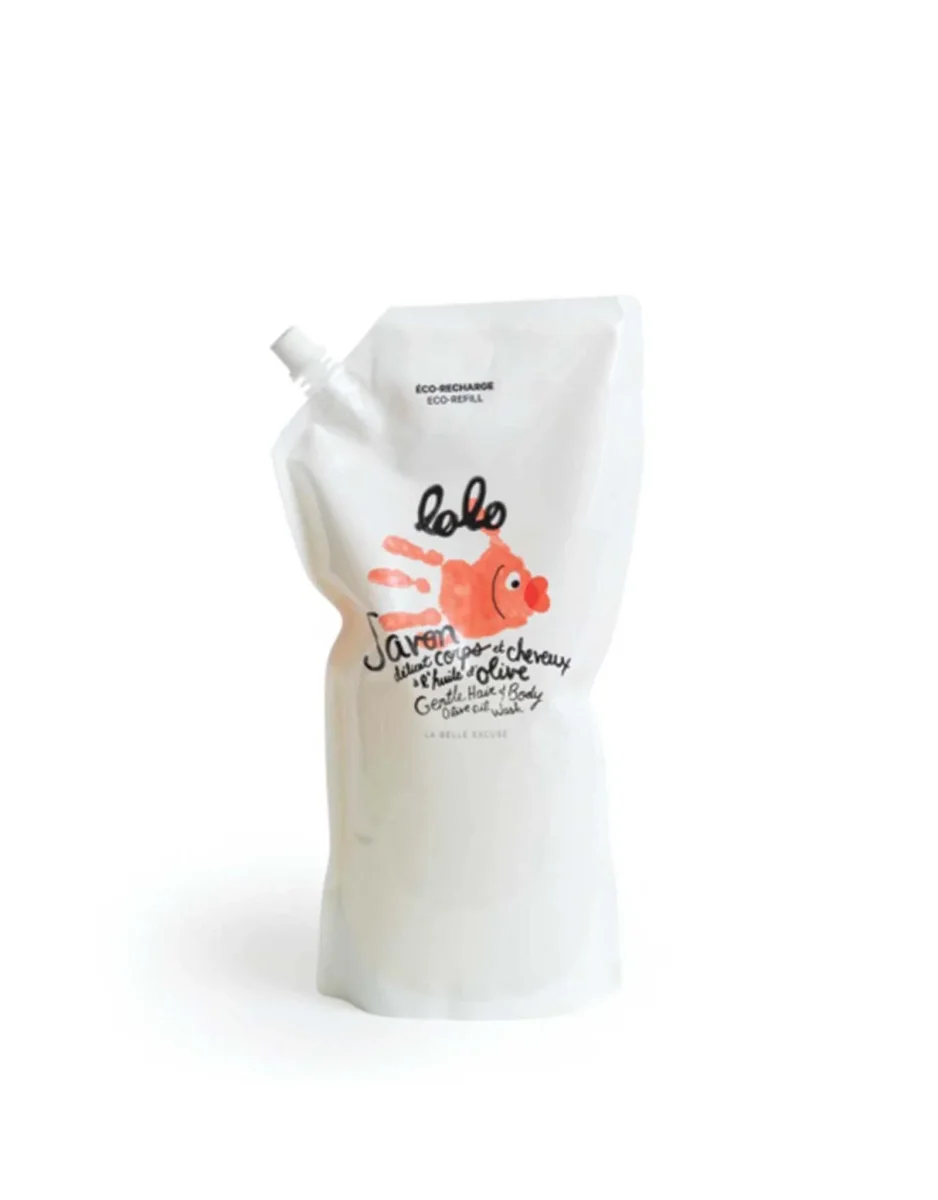 Éco-recharge - Savon délicat Cameroun corps et cheveux à l'huile d'olive - 1.5litres - Lolo et moi - Boutique Maman & Bébé – Produits Essentiels au Quotidien