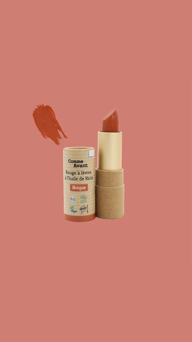 Rouge Lèvres Rouge Brique Bio Vegan Longue Tenue Dioxyde Titane Vins Rouges Harmonieux Occasion