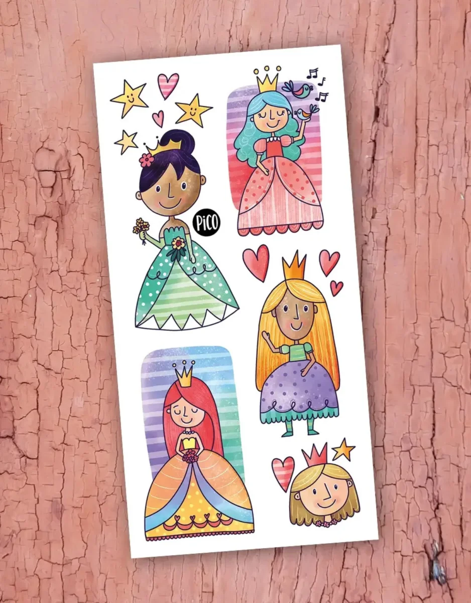 Tatouage - Mademoiselle la princesse et ses amies - Pico - Boutique Maman & Bébé – Produits Essentiels au Quotidien - {'count': 1, 'name': 'an'}