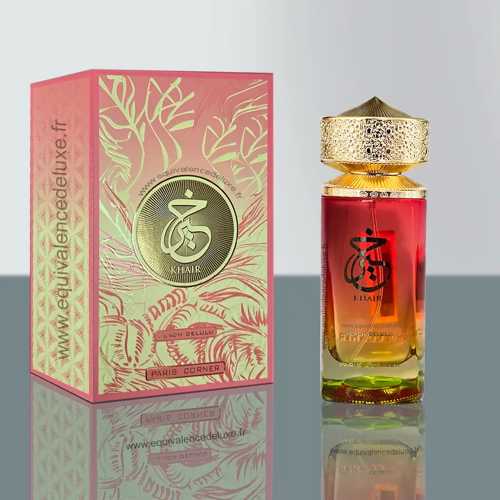 Khair Peach Delulu – Parfum oriental-vanillé fruité mixte 100 ml - Vins Rouges Harmonieux pour Chaque Occasion Eau de Toilette Vanille 100 ml | Terres Dorées I Maison de Parfumerie