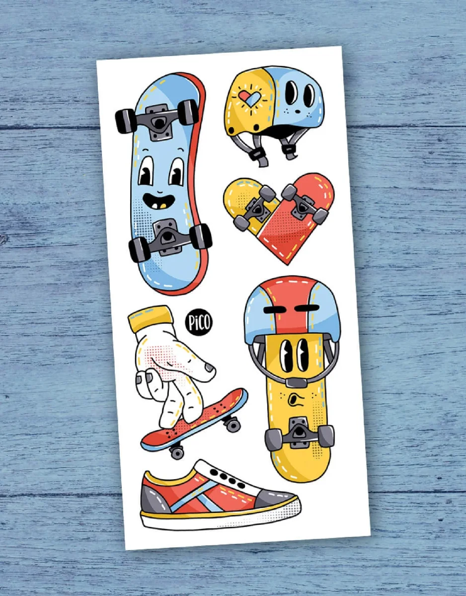 Tatouage - Les planches en folie - Pico - Boutique Maman & Bébé – Produits Essentiels au Quotidien - {'count': 1, 'name': 'Poesy'}