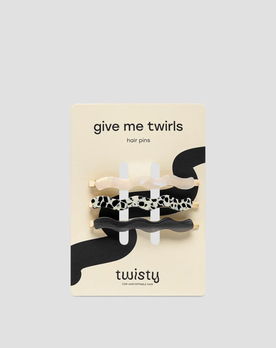 Set d'épingles à cheveux - marbrées, perles, noires de Twisty - 3 pcs. - Saldi Straordinari – Offerte Speciali Disponibili Adesso Double brindilles et perles épingles à cheveux chignon feuille épingle à  cheveux feuille d'or rose perle épingles à cheveux mariée mariage argent  fourche à