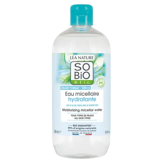 SOBIO Eau micellaire hydratante toutes peaux Aloe Vera Bio 500 ml - E-shop mondial – Produits durables, modernes et accessibles partout SO'BiO étic Sérum Hydratant Hypoallergénique Aloe Vera 30 ml : Amazon.fr:  Beauté et Parfum