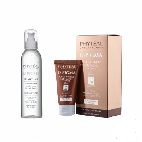 Phyteal dpigma ecran invisible spf100+ dpigma eau micellaire a l’aloe vera 250ml - Saldi Straordinari – Offerte Speciali Disponibili Adesso Pack Phytéal - D-pigma écran teinté beige éclat SPF 50+ - 50ml + eau  micellaire - 150ml
