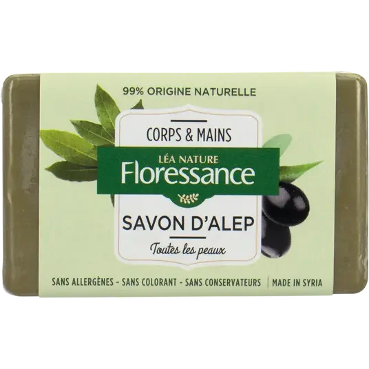 FLORESSANCE Savon d’Alep corps 100 g - E-shop mondial – Produits savon durables, modernes et accessibles partout