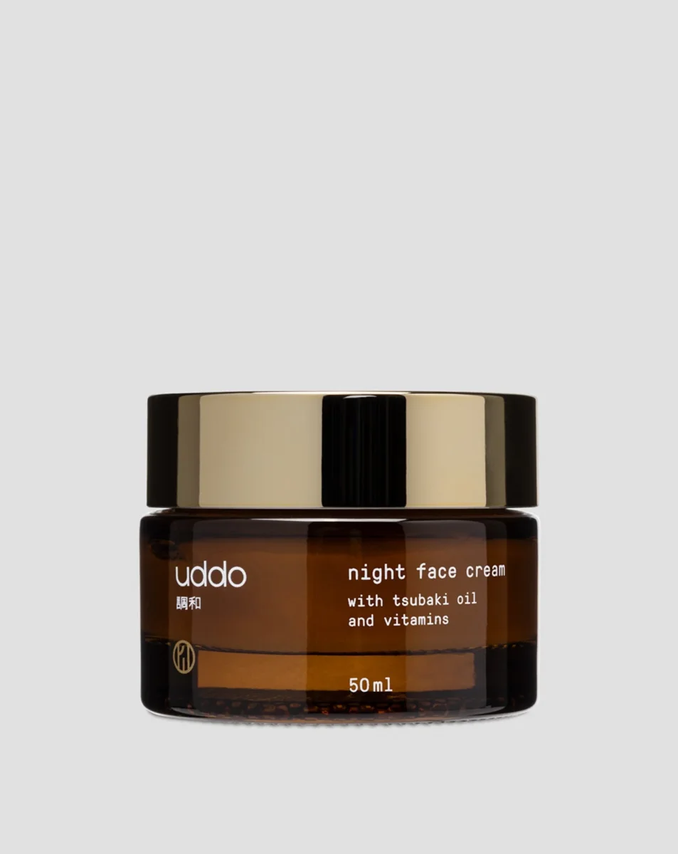 Crème de nuit hydratante pour le visage au beurre de cacao, à l’huile de tsubaki et à l’aloe vera Uddo - Saldi Straordinari – Offerte Speciali Disponibili Adesso - {'count': 1, 'name': 'vera'}