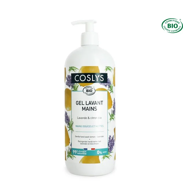 Gel Lavant Main Lavande & Citron Bio 1Lt Coslys - Vins Rouges Harmonieux CITRON pour Chaque Occasion