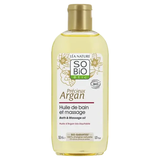 SOBIO Huile de bain et massage -Embellit Argan Bio 150 ml - E-shop mondial – Produits durables, modernes et accessibles partout