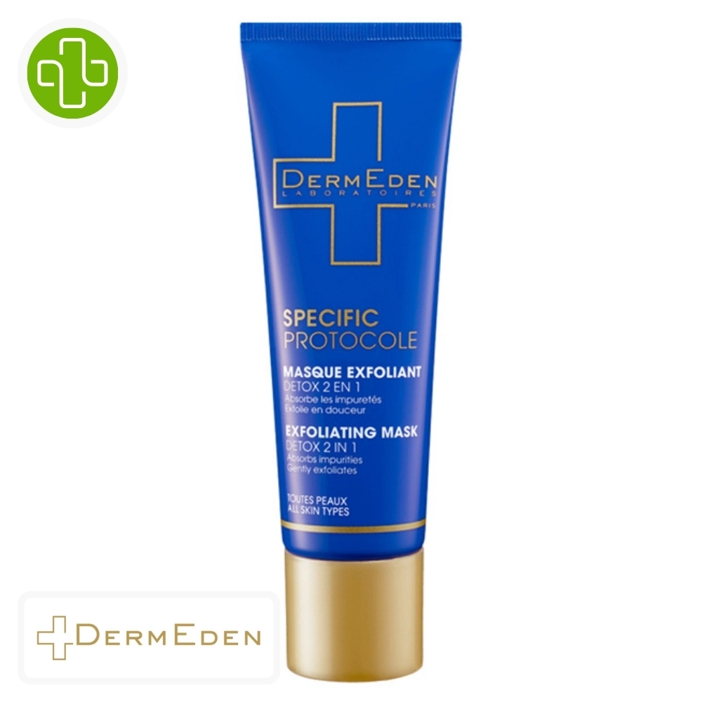 DERMEDEN – Specific Protocole Masque Exfoliant Détox 2en1 – 50ml PURE - Saldi Straordinari – Offerte Speciali Disponibili Adesso