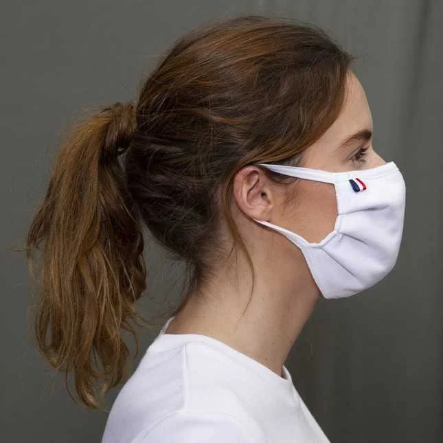 Masque coton bio blanc Le Tricolore - Vins Rouges Harmonieux Win pour Chaque Occasion