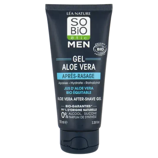 SOBIO Gel après rasage Aloé vera 100 ml - E-shop mondial – Produits durables, Sensible modernes et accessibles partout