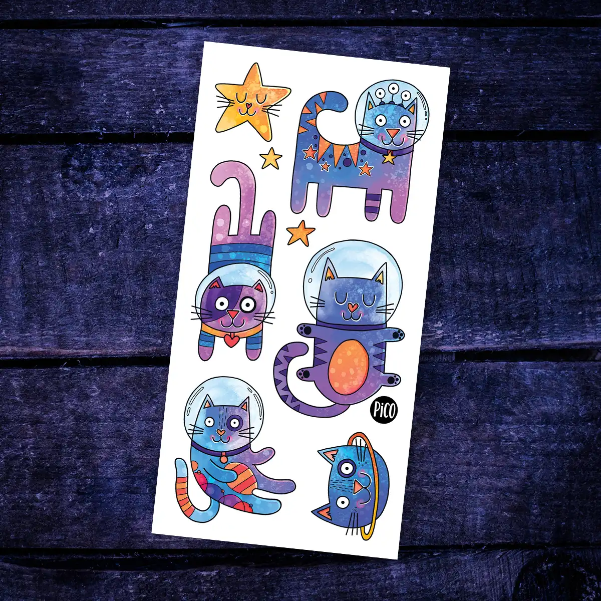 Pico Tatouage Chats Espace|| Pico Tatouage Space Cats Boutique Bébé Ligne Soins Jouets Articles Maison