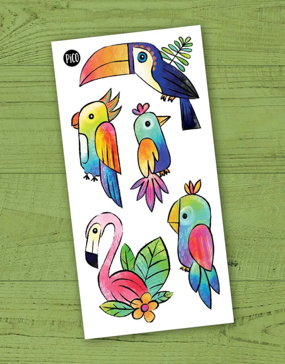 Tatouage Miguel toucan Pico Boutique Maman Bébé Produits Essentiels Quotidien