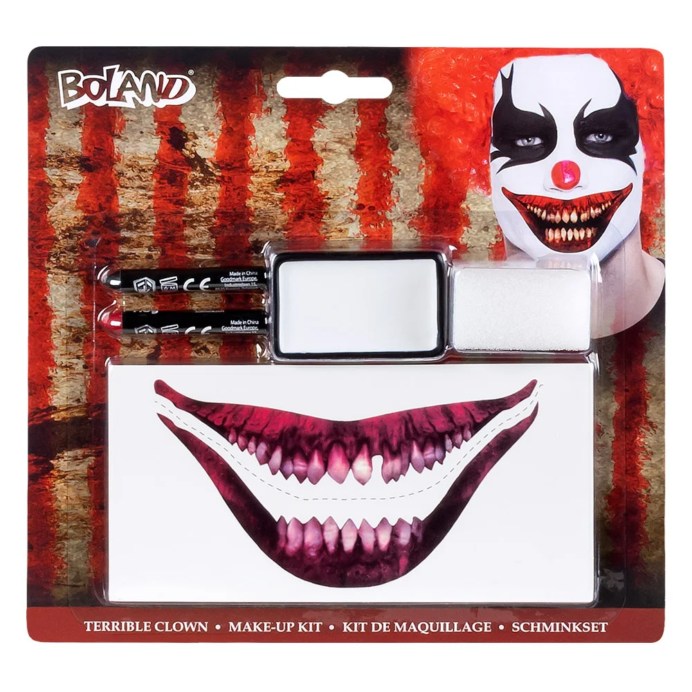 Kit de maquillage de Clown terrible - Organisation de la maison avec des solutions de rangement Clown Character Makeup Kit | Mehron Makeup