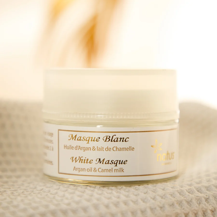 Masque Blanc - Huile d'Argan et lait de Chamelle 50ml - Saldi Straordinari – Offerte Speciali Disponibili Adesso - lait corps masque huile argan lait