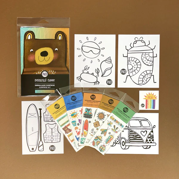 Pico Tatouage - Emballage Surprise -Ensoleillé||Pico Tatouage - Surprise Kit - Sunny - Boutique Bébé en Ligne : Soins, Jouets et Articles Maison 14 idées cadeaux à offrir pour Pâques | Idée Cadeau Québec