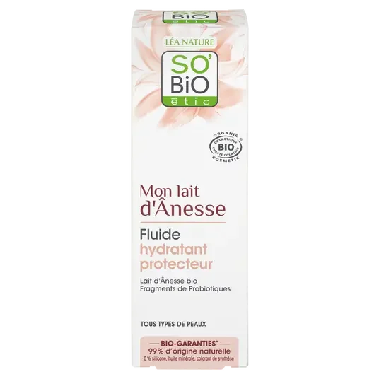 SOBIO Fluide protecteur Jour au lait d’ânesse Bio 50 ml - E-shop mondial – Produits durables, Tahiti modernes et accessibles partout