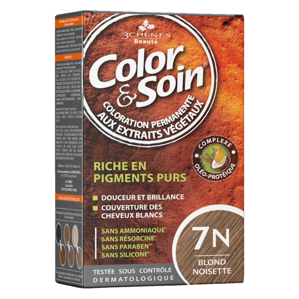 LES 3 CHÊNES – Color & Soin Coloration Cheveux Permanente Aux Extraits Végétaux – 7n – Blond Noisette - Saldi Straordinari – Offerte Speciali Disponibili Adesso - {'count': 1, 'name': 'kit'}