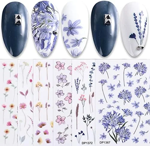 Ongle printemps « Stickers Ongles JMEOWIO Floral – Kit Manucure Nail Art Autocollant Été/Printemps – 6 Feuilles » - ​Boulangerie-Pâtisserie | Pain au Levain & Viennoiseries​ - {'count': 1, 'name': 'Pivoine'}