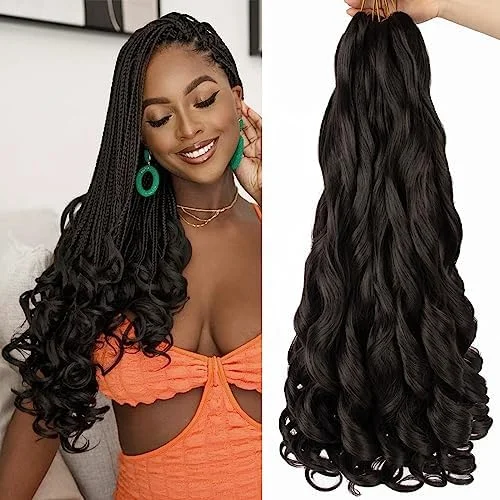 hairstyles Extensions Crochet Noires Baguette France Frisettes Pouces Cheveux Pré-étirés Ondulés Tresses Pack ​Boulangerie Pâtisserie Pain Levain Viennoiseries